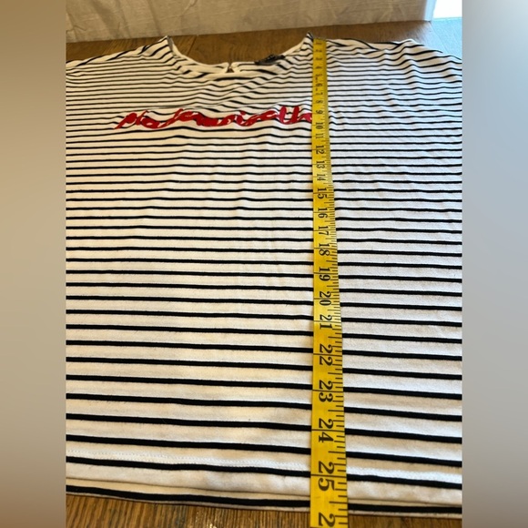 LÉO & UGO Striped Black and White MADEMOISELLE Women's Top SIZE 5 46eu - Picture 4 of 9